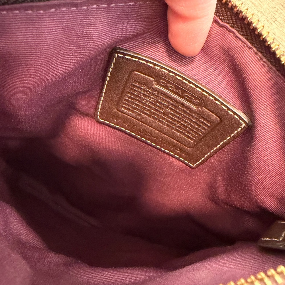 Patchwork coach Crossbody Bag in Brown and Neutral Tones - Picture 3 of 3